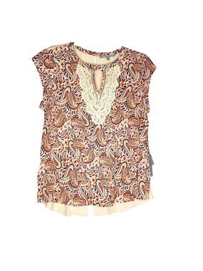 Daniel Rainn Top Ivory Floral Lace Down Back PM